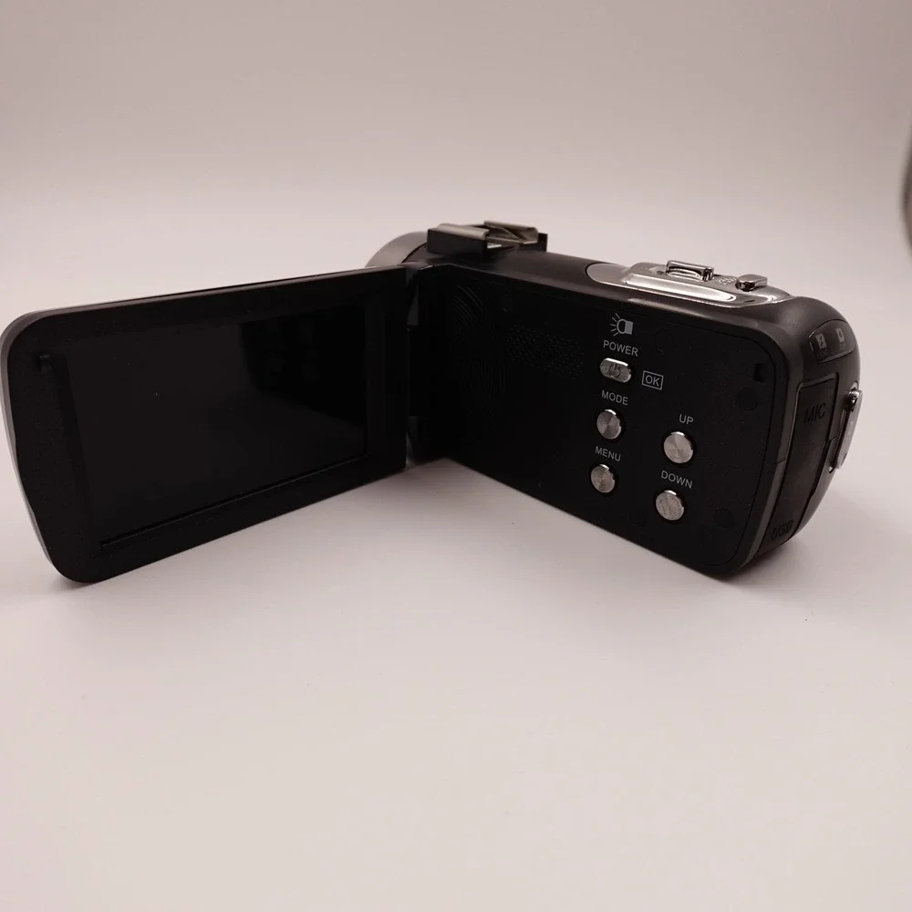 2.7K Digital Camcorder Black 18X Zoom Vlogging Retro Y2K Aesthetic